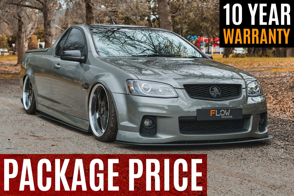 Flow Designs VE Commodore Ute Full Lip Splitter Set