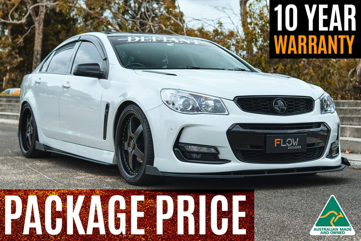 Flow Designs VF Commodore S2 Sedan Full Lip Splitter Set