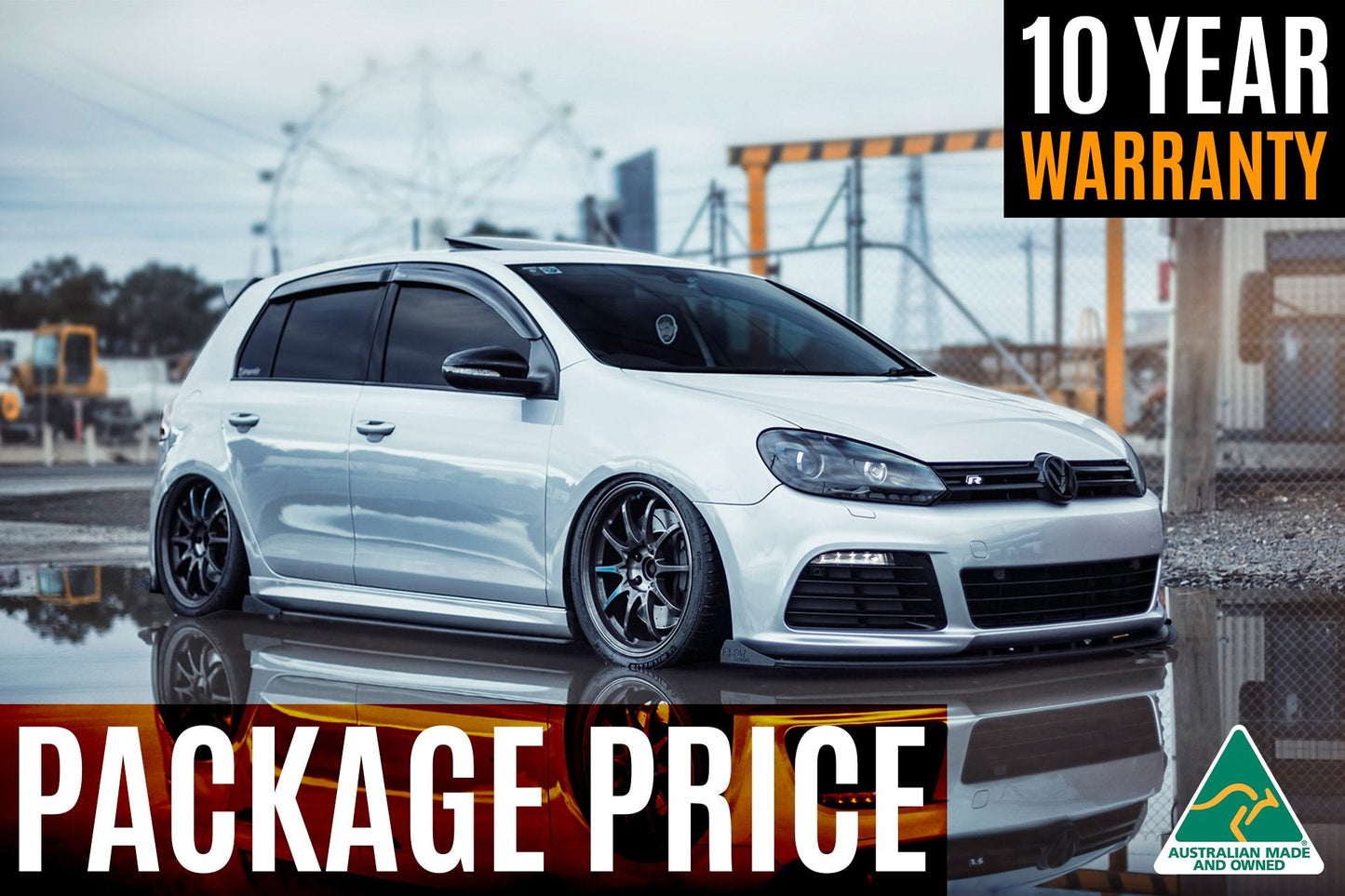 Flow Designs MK6 Golf R Full Lip Splitter Set WITHOUT Accessories