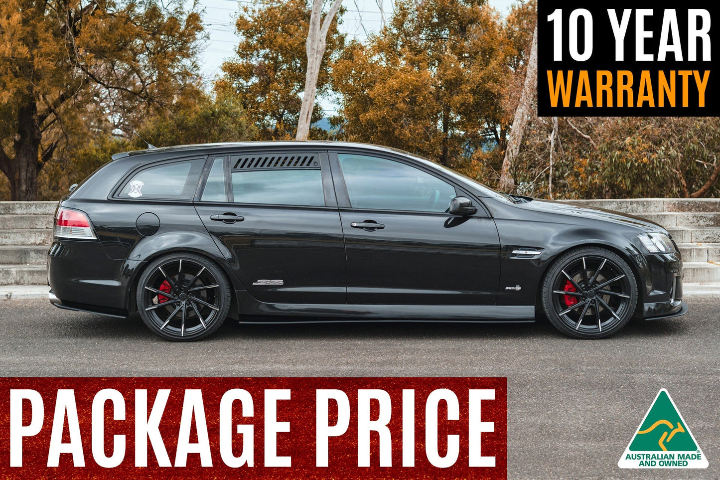 Flow Designs VE Commodore S1 Wagon Full Lip Splitter Set