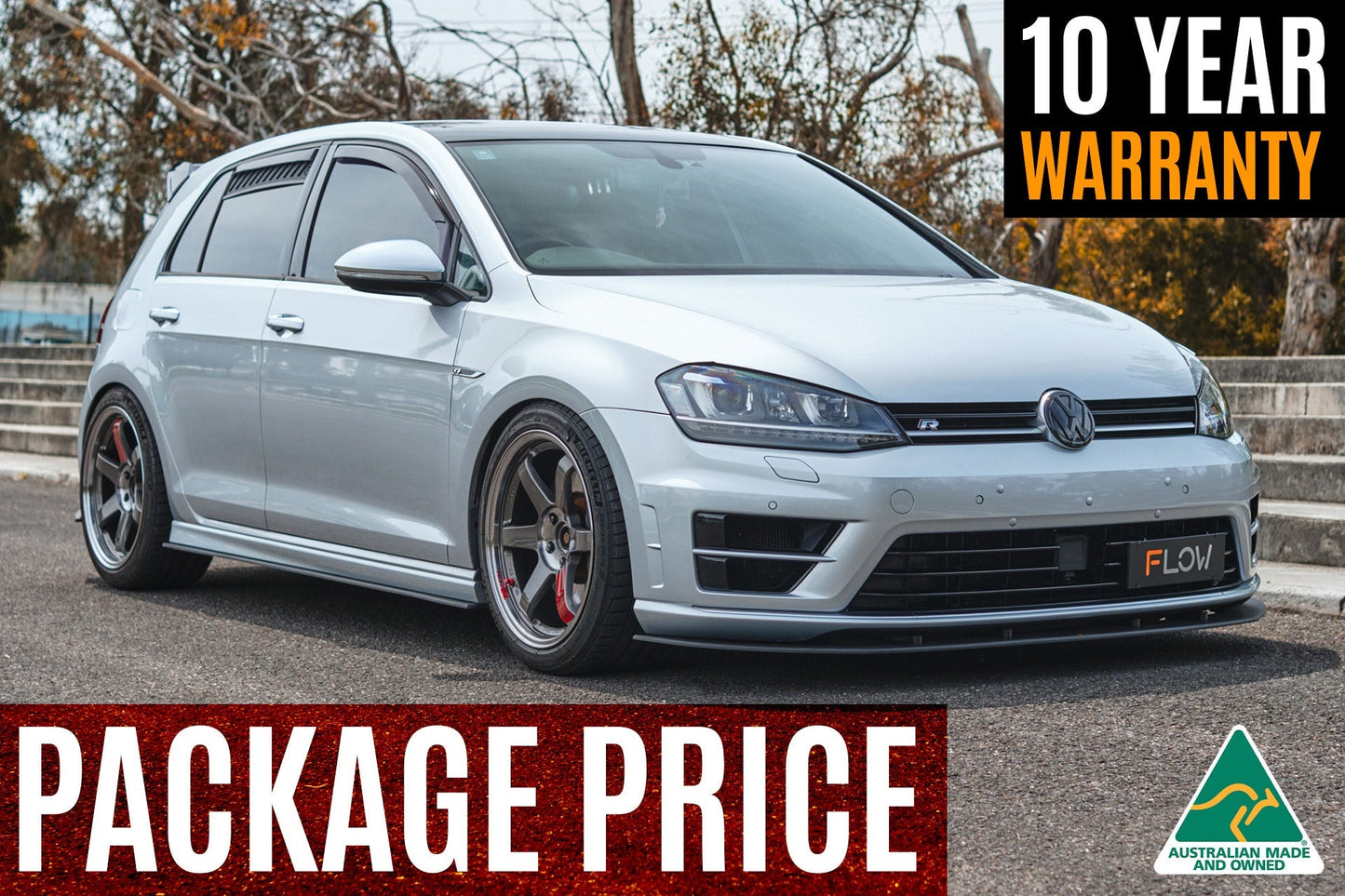 Flow Designs MK7 Golf R (EU/AU) Full Lip Splitter Set