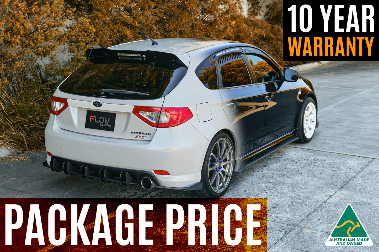 Flow Designs Impreza WRX/RS G3 Hatch PFL Full Lip Splitter Set