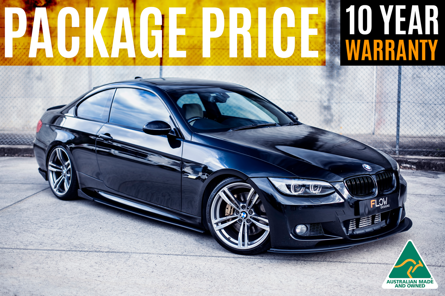 Flow Designs E92 M Pre LCI Sport Full Lip Splitter Set