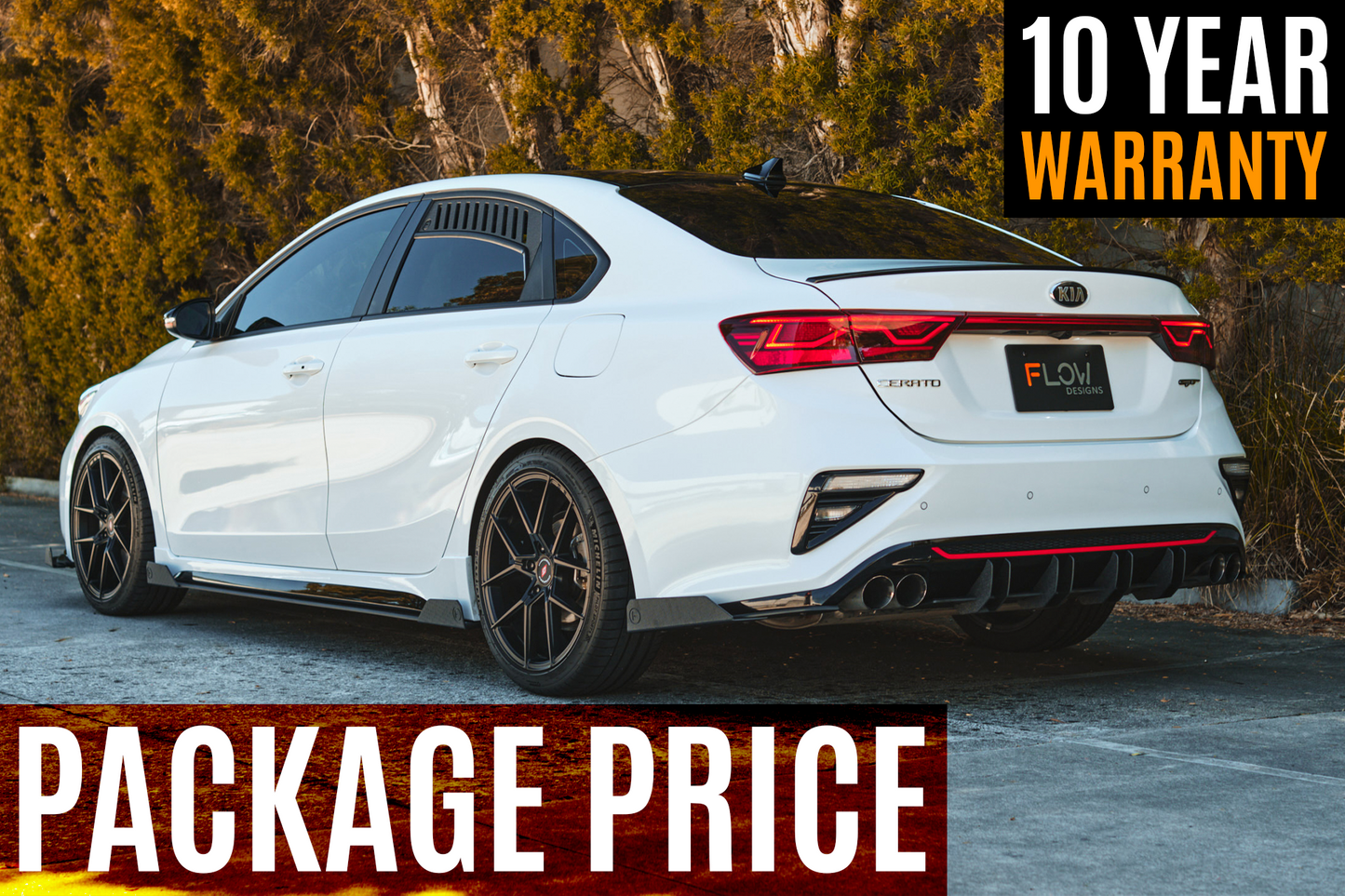 Flow Designs Cerato GT Sedan PFL Full Lip Splitter Set