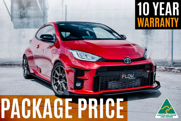 Flow Designs Yaris GR Gen1 Full Lip Splitter Kit With Rear Diffuser