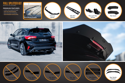 Flow Designs MK4 & MK4.5 Focus ST Full Lip Splitter Set
