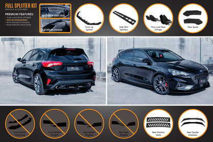 Flow Designs MK4 & MK4.5 Focus ST Full Lip Splitter Set