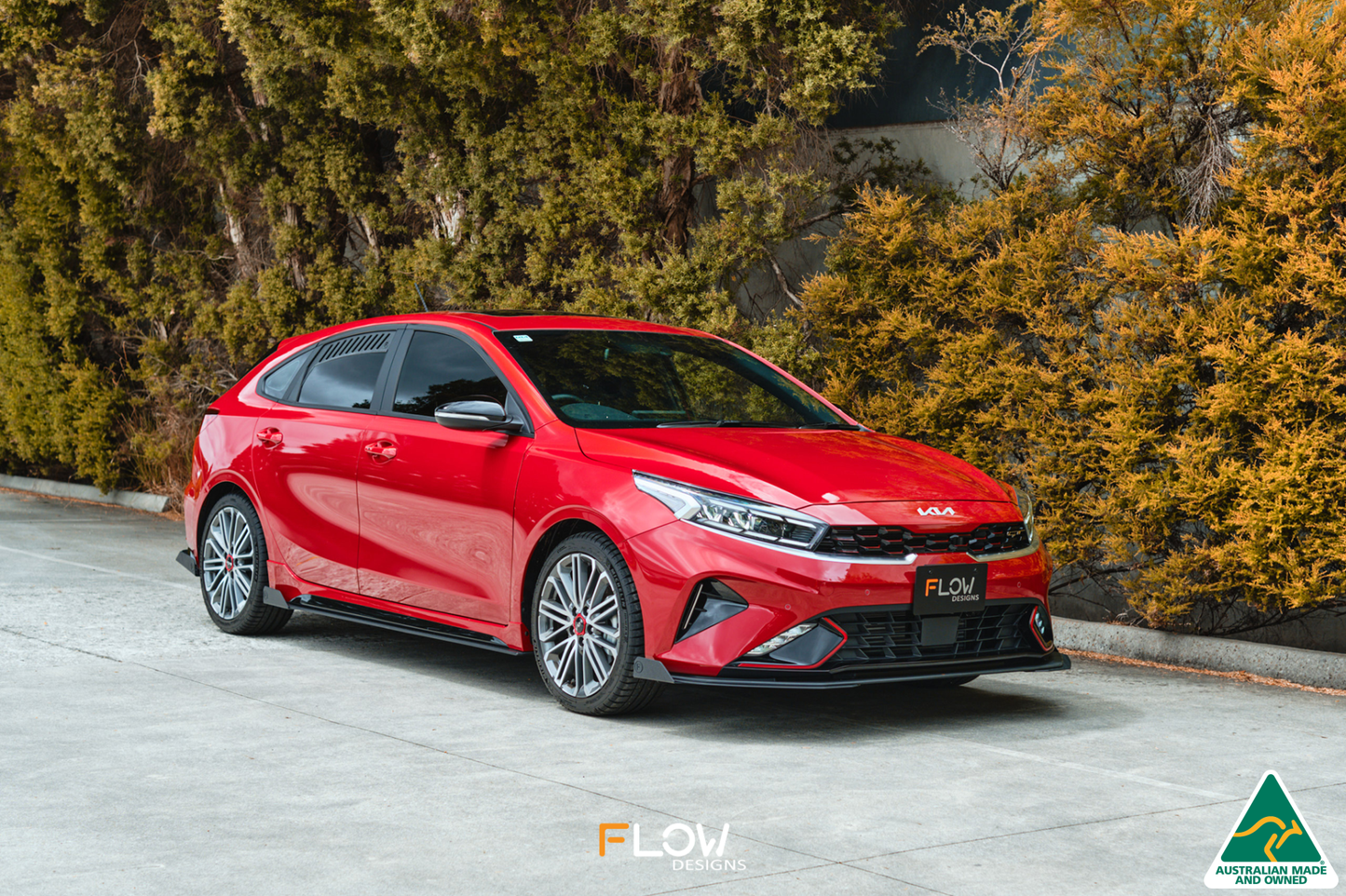Flow Designs Cerato GT Facelift Front Lip Splitter & Mounting Brace