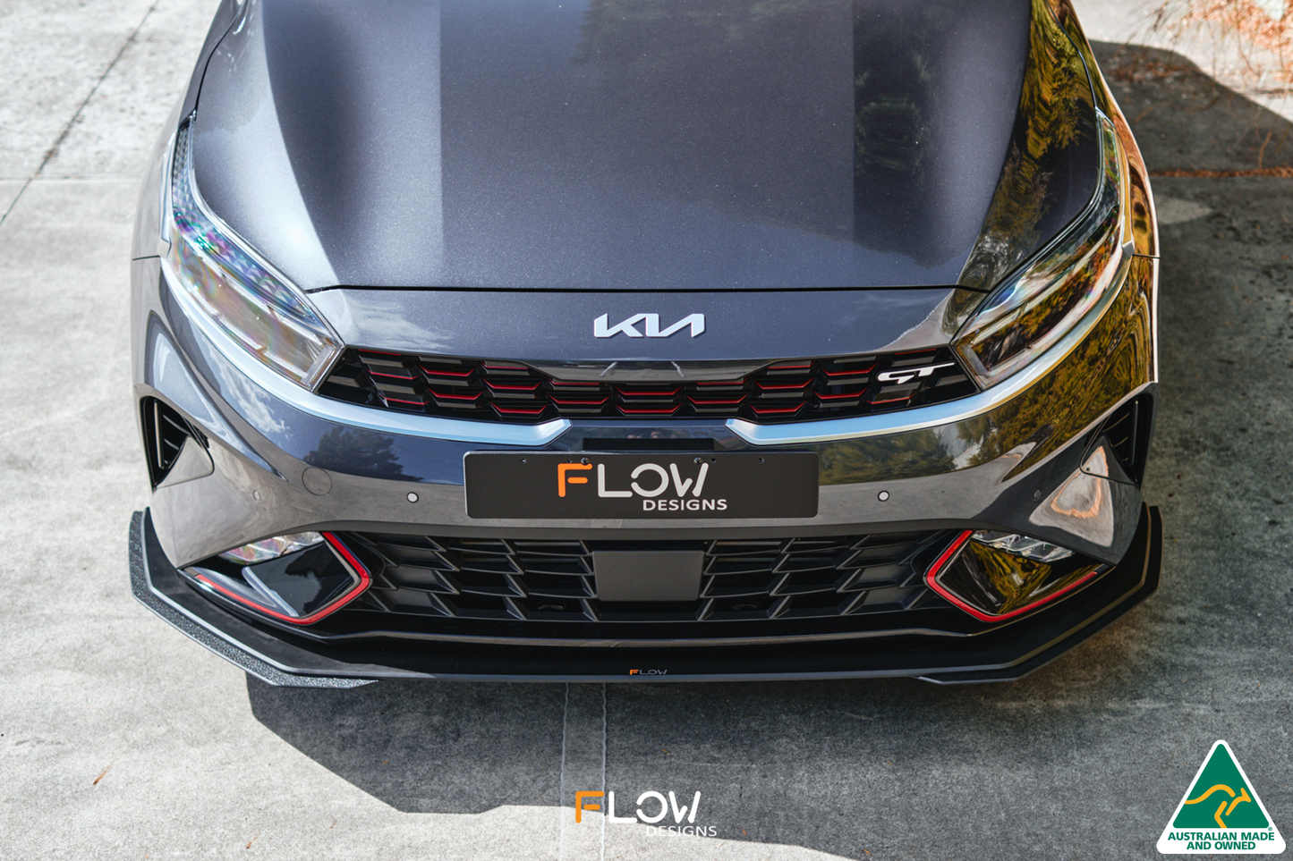 Flow Designs Cerato GT FL Front Lip Splitter & Mounting Brace
