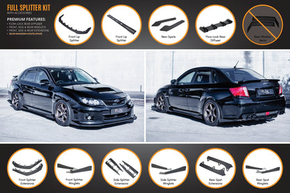 Flow Designs Impreza WRX / STI G3 Sedan FL Full Lip Splitter Set