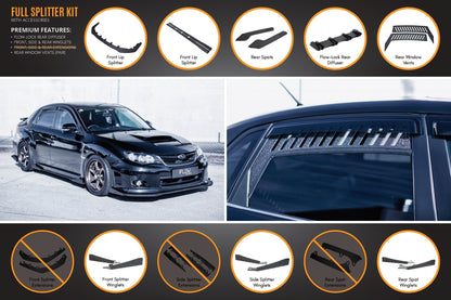 Flow Designs Impreza WRX / STI G3 Sedan FL Full Lip Splitter Set