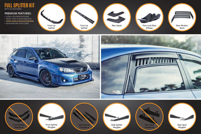 Flow Designs Impreza WRX / STI G3 Hatch (FL) Full Lip Splitter Set