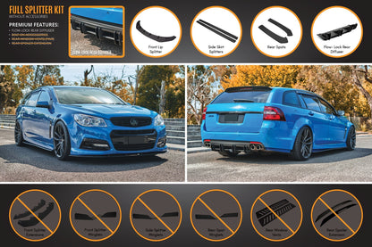 Flow Designs VF Commodore S1 Wagon Full Lip Splitter Set