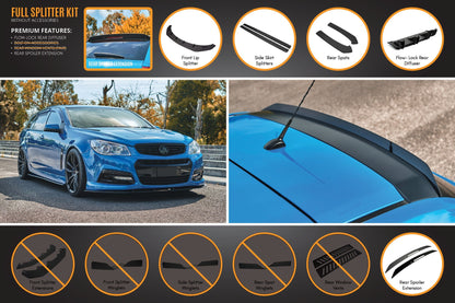 Flow Designs VF Commodore S1 Wagon Full Lip Splitter Set