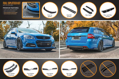 Flow Designs VF Commodore S1 Wagon Full Lip Splitter Set