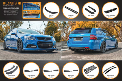 Flow Designs VF Commodore S1 Wagon Full Lip Splitter Set