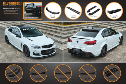 Flow Designs VF Commodore S2 Sedan Full Lip Splitter Set
