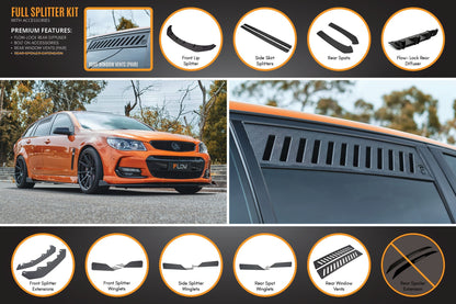 Flow Designs VF Commodore S2 Wagon Full Lip Splitter Set
