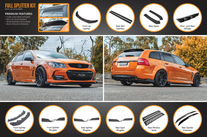 Flow Designs VF Commodore S2 Wagon Full Lip Splitter Set