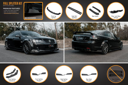 Flow Designs VE Commodore S1 Sedan Full Lip Splitter Set