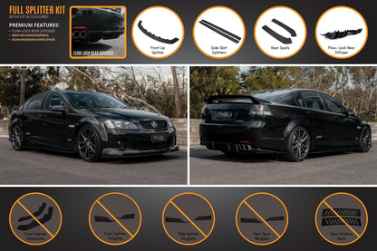 Flow Designs VE Commodore S1 Sedan Full Lip Splitter Set
