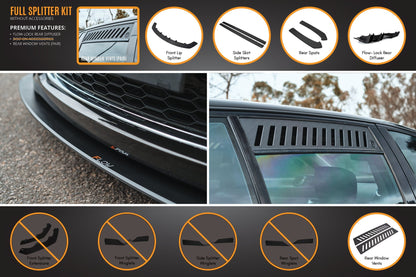 Flow Designs VE Commodore S1 Wagon Full Lip Splitter Set