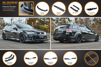 Flow Designs VE Commodore S2 Wagon Full Lip Splitter Set