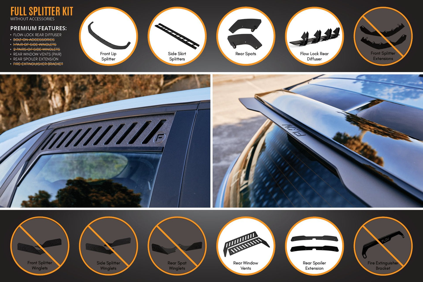 Flow Designs i30N Hatch PD FL 2021 Full Lip Splitter Set