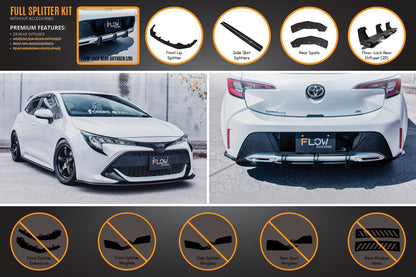Flow Designs Corolla MZEA12R/ZWE211R 2018-2022 Full Lip Splitter Set