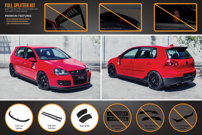 Flow Designs MK5 Golf GTI Full Lip Splitter Set
