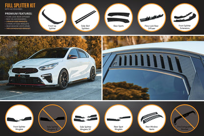 Flow Designs Cerato GT Sedan PFL Full Lip Splitter Set