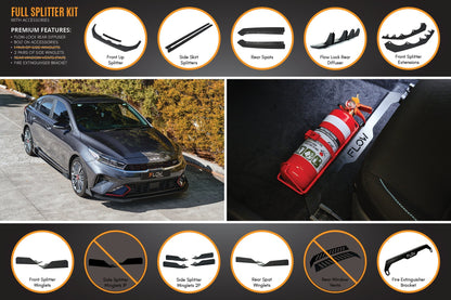 Flow Designs Cerato GT Sedan FL Full Lip Splitter Set