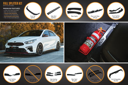 Flow Designs Cerato GT Sedan PFL Full Lip Splitter Set