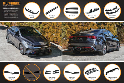 Flow Designs Cerato GT Sedan FL Full Lip Splitter Set