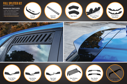 Flow Designs i30 SR Hatch (2017-2018) Full Lip Splitter Set