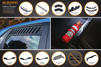 Flow Designs i30 SR Hatch (2017-2018) Full Lip Splitter Set