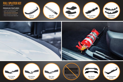 Flow Designs MK8 Golf GTI Full Lip Splitter Set