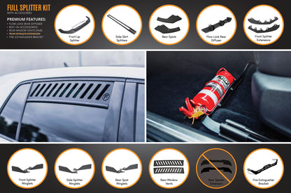 Flow Designs MK8 Golf GTI Full Lip Splitter Set