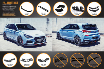 Flow Designs i30N Hatch PD (2018-2020) Full Lip Splitter Set