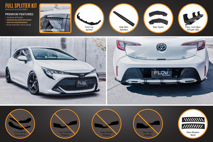 Flow Designs Corolla MZEA12R/ZWE211R 2018-2022 Full Lip Splitter Set