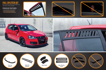 Flow Designs MK5 Golf GTI Full Lip Splitter Set