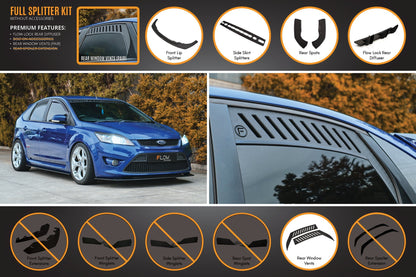 Flow Designs XR5 Focus Turbo V3 Full Lip Splitter Set