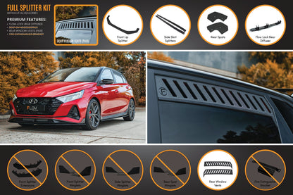Flow Designs i20 N BC3 Pre-Facelift Full Lip Splitter Set