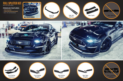 Flow Designs GT Mustang S550 FN Full Lip Splitter Set