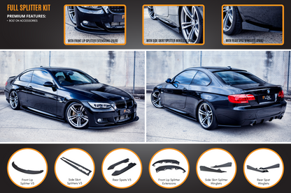 Flow Designs E92 M Pre LCI Sport Full Lip Splitter Set