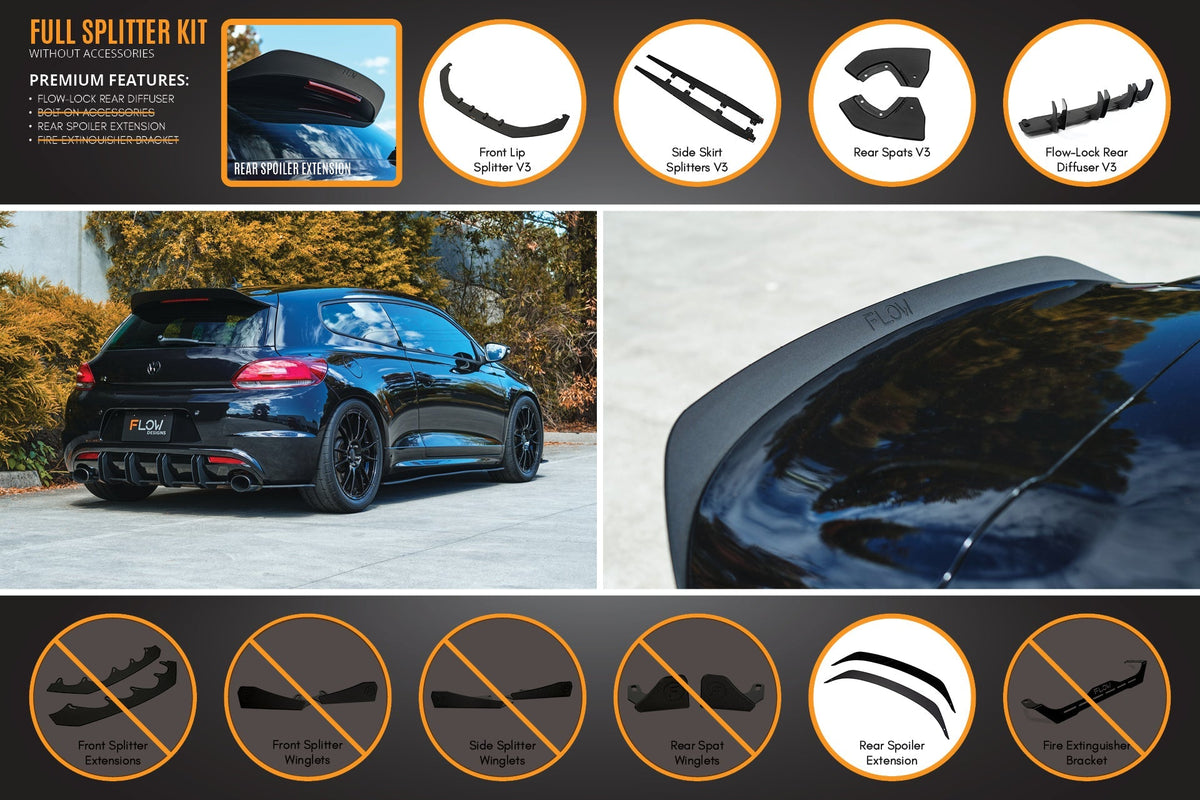 Flow Designs Scirocco R PFL V3 Full Lip Splitter Set