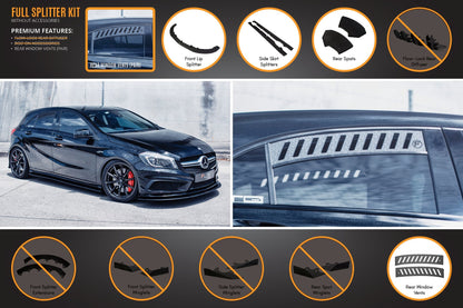 Flow Designs A45 AMG W176 (PFL) Full Lip Splitter Set
