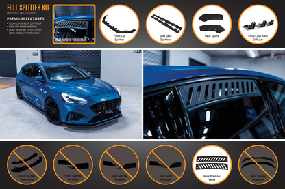 Flow Designs MK4 Focus ST-Line Full Lip Splitter Set