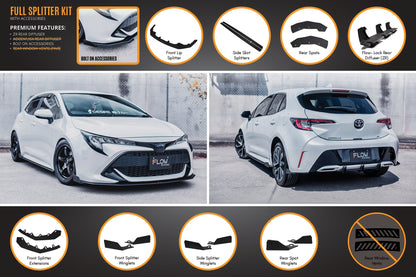 Flow Designs Corolla MZEA12R/ZWE211R 2018-2022 Full Lip Splitter Set