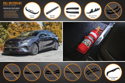 Flow Designs Cerato GT Sedan FL Full Lip Splitter Set
